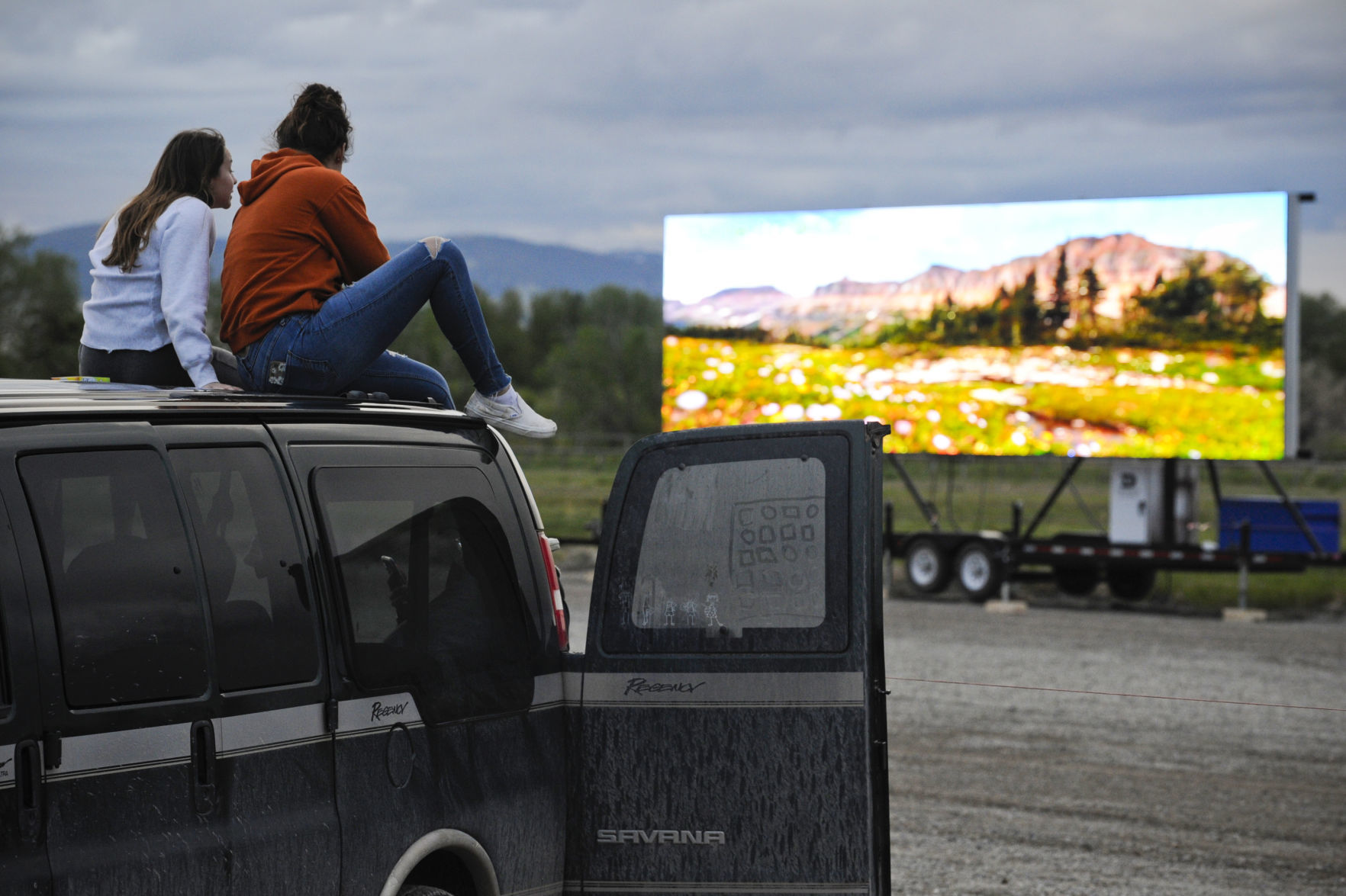 Hundreds turn out for drive-in movies in Helena